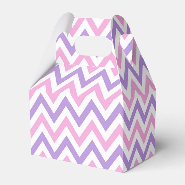 Cute Simple Rosa and Lila Geometric Line Mönster Presentaskar (Framsidan Sidan)