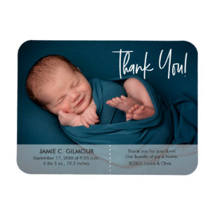 Cute Simple Tack Stat Photo, Baby födelse Magnet