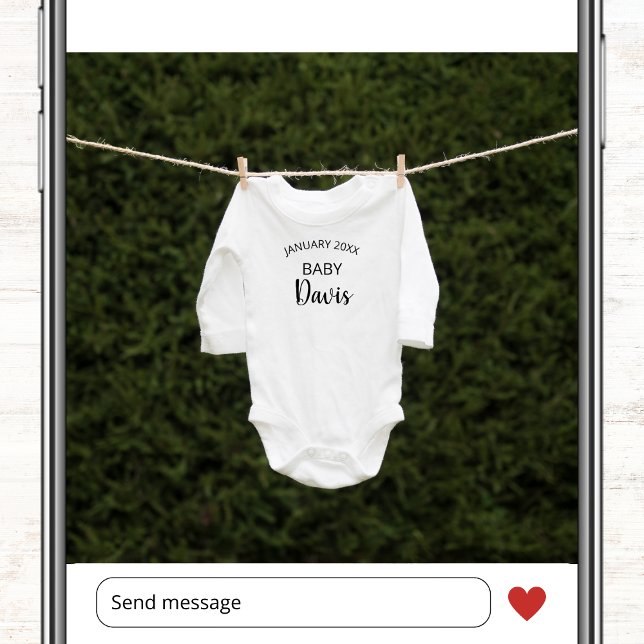 Cute Simple Winter Photo Gravid Meddelande (cute simple photo pregnancy announcement card winter pregnancy reveal )