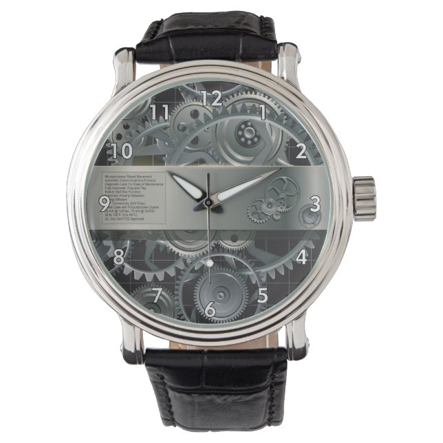 Cute Simulated All Gears and Metall Hardware Armbandsur (Framsida)