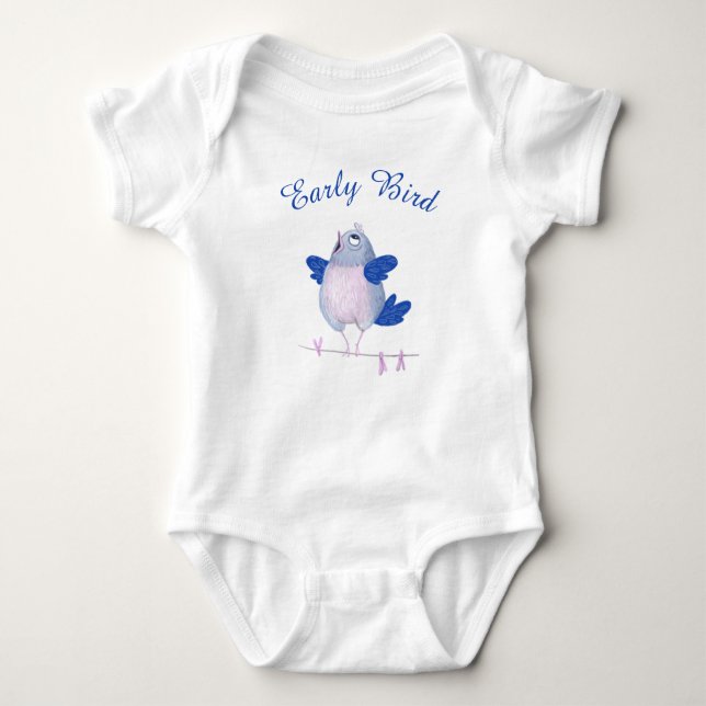 Cute Singing Bird T Shirt (Framsida)