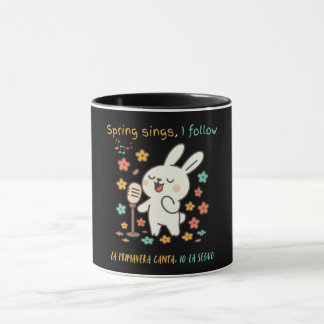 Cute Singing Bunny Spring Mug Mugg
