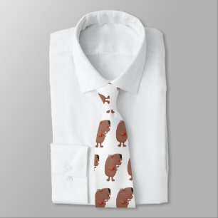 Cute singing capybara ukulele tecknad illustration slips