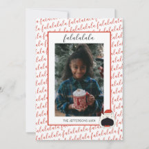 Cute Singing Cat Fa La La La Julfoto