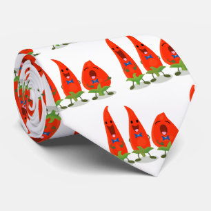 Cute singing chili peppers tecknad illustration slips
