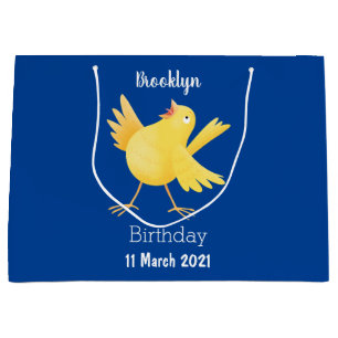 Cute singing gult canary bird tecknad