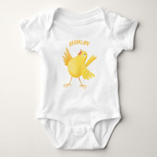 Cute singing gult canary bird tecknad t shirt