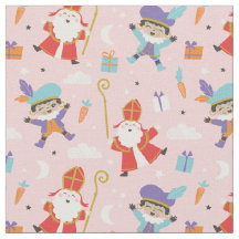 Cute Sinterklaas och Piet Mönster på Rosa