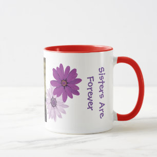 Cute Sisters är för Syrran Kärlek 2-blommor Mugg