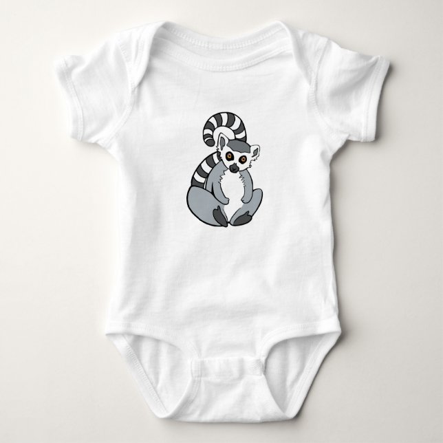 Cute Sitta-Ring-Tailed Lemur T Shirt (Framsida)