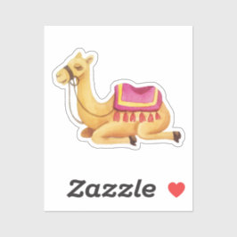 Cute Sitting Watercolor Camel Sticker Klistermärken