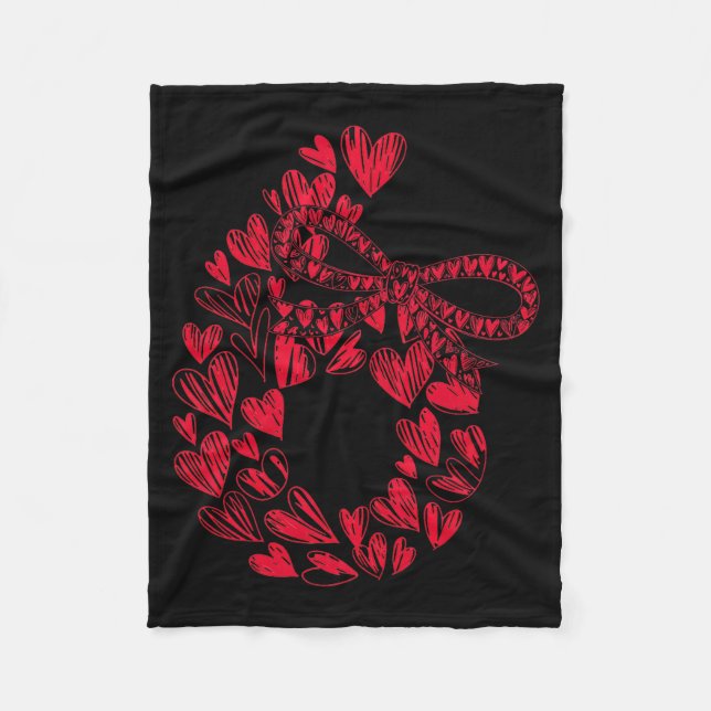 Cute Six Seven Love 67 Hearts Couple Number 6 Comf Fleecefilt (Framsidan)