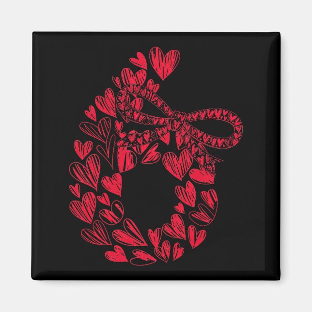 Cute Six Seven Love 67 Hearts Couple Number 6 Comf Magnet (Framsidan)