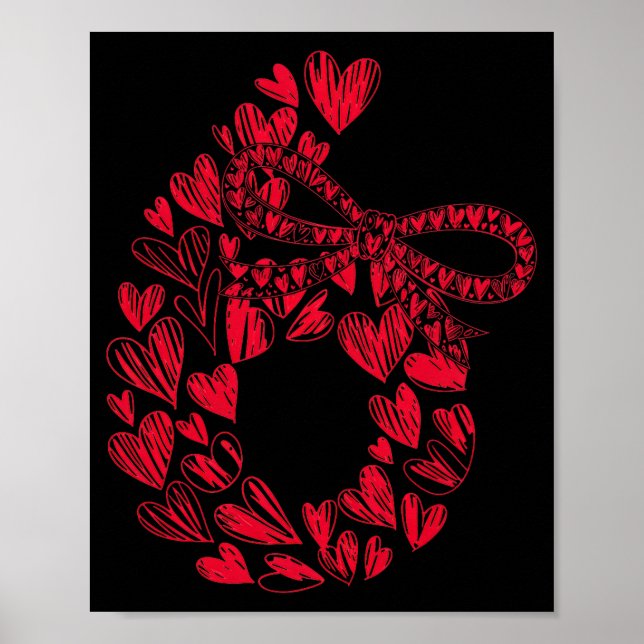 Cute Six Seven Love 67 Hearts Couple Number 6 Comf Poster (Framsidan)