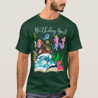 Cute Sjöjungfru 13:e födelsedagsflickan T Shirt