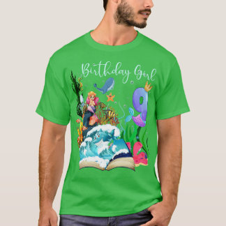 Cute Sjöjungfru 9:e födelsedag T Shirt