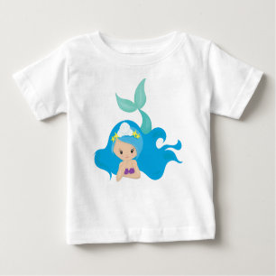 Cute Sjöjungfru, Blue Hair, Little Sjöjungfru, Sta T Shirt