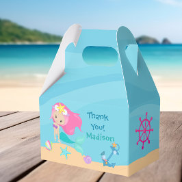 Cute Sjöjungfru Girl Beach Anpassningsbar Barns fö Presentaskar