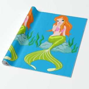 Cute Sjöjungfru Girl Presentpapper
