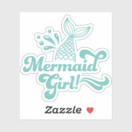 Cute Sjöjungfru Girl Sticker Klistermärken