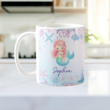 Cute Sjöjungfru Girls Personlig mugg
