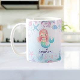 Cute Sjöjungfru Girls Personlig mugg