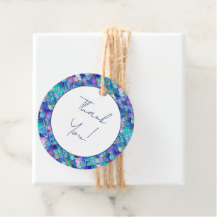 Cute Sjöjungfru Little Girls Födelsedagsfest Tack Gåvor Etiketter