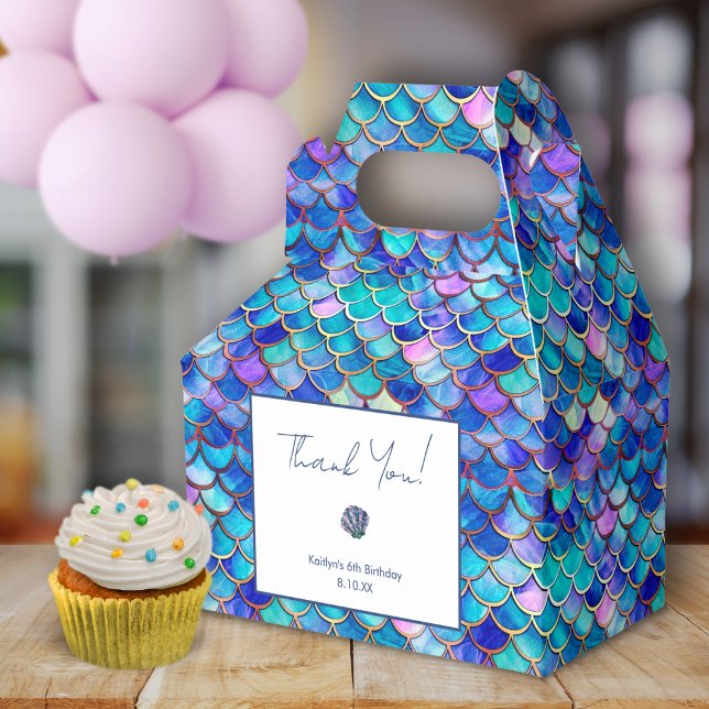 Cute Sjöjungfru Little Girls Födelsedagsfest Tack Presentaskar (Skapare uppladdad)