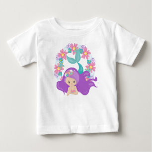 Cute Sjöjungfru, Little Sjöjungfru, Lila Hair, Flo T Shirt