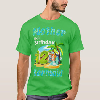 Cute Sjöjungfru Mor vid 12:e födelsedag T Shirt