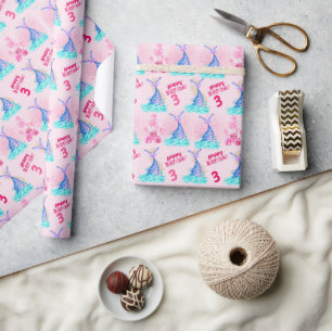 Cute Sjöjungfru Personlig Birdag Presentpapper