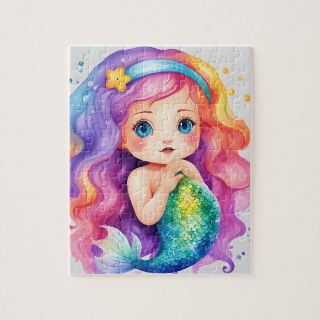 Cute Sjöjungfru Pussel (Vertikal)