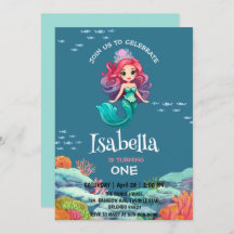 Cute Sjöjungfru Regnbåge färglös Födelsedagsfest n