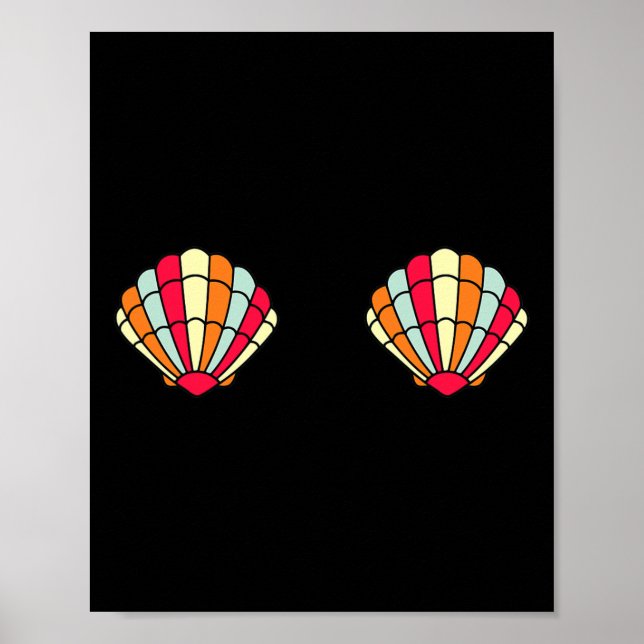 Cute Sjöjungfru Snäcka Halloween Costume Tee Rolig Poster (Framsidan)