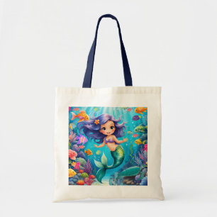 Cute Sjöjungfru Tote Bag över natten Slumber Bag Tygkasse