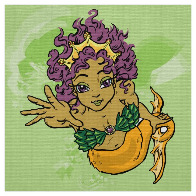 Cute Sjöjungfru Tyg (Provkarta)