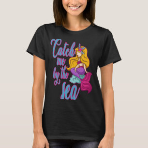 Cute sjöjungfru vinkara havet för Sjöjungfruar flä T Shirt