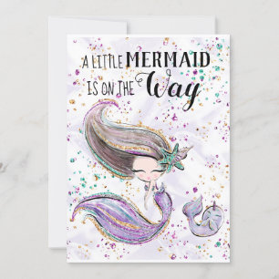 *~* Cute Sjöjungfru Whaleicorn Baby Shower-inbjuda Inbjudningar
