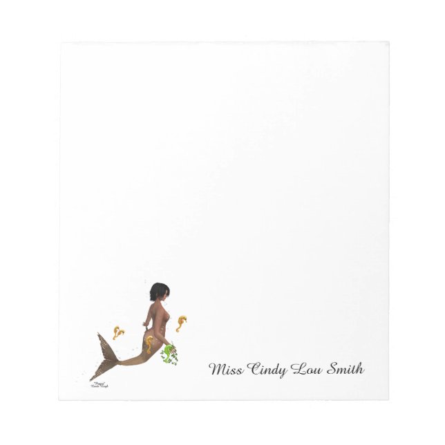 Cute Sjöjungfru with Seahorse, Anteckningsblock (Framsida)