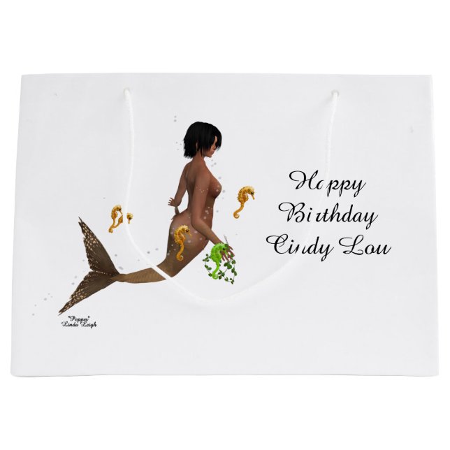 Cute Sjöjungfru with Seahorse Gift Bag (Framsidan)