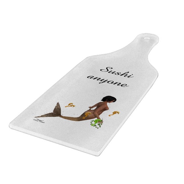 Cute Sjöjungfru with Seahorse Paddle Clearboard (Hörn)