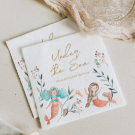 Cute-Sjöjungfruar under havet Pappersservett