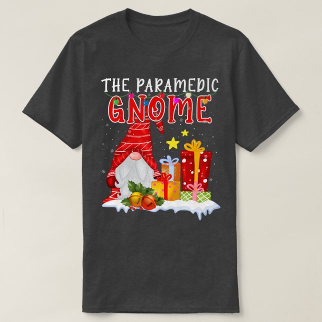 Cute Sjukvårdare Gnome Snö Gnomies Älskare Merry T Shirt (Design framsida)