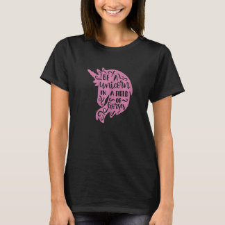 Cute ska vara en enhörning i Fält på häst Unico T Shirt