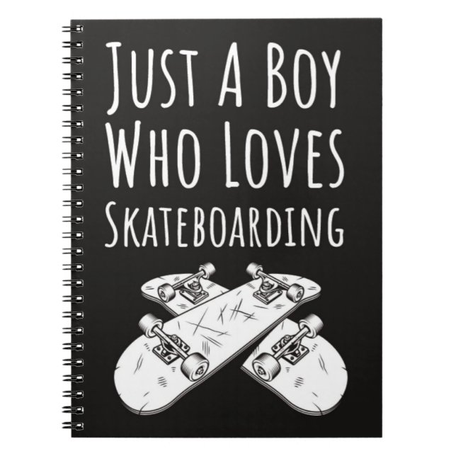 Cute Skateboarding Gifts For Boys Kids Children Anteckningsbok (Framsidan)