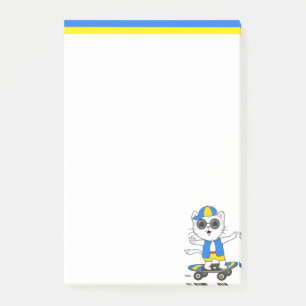 Cute Skater Cat PostIT-anteckningar Post-it Block