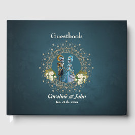 Cute Skeleton Bröllop par Gothic Stil Gästböcker