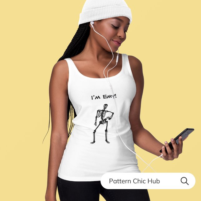 Cute Skeleton Dance Women Workout Yoga Pilates Linne Med Racerback (Skapare uppladdad)