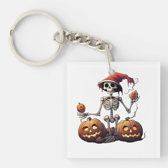 Cute Skeleton Halloween Witch Pumpkin (Framsidan)