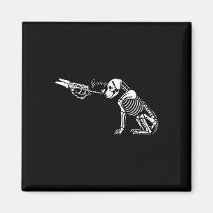 Cute Skeleton Hand Boop Hund Funny Halloween 1 Magnet